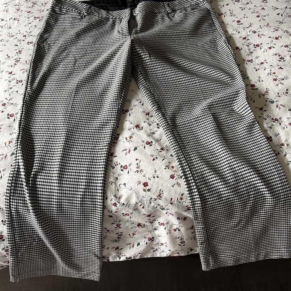 Express Columnist Black and White checkered Dress Pants